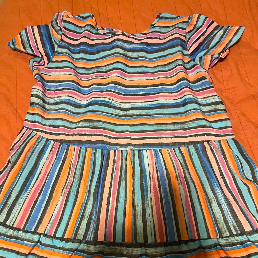 XL Multi-colored striped dress